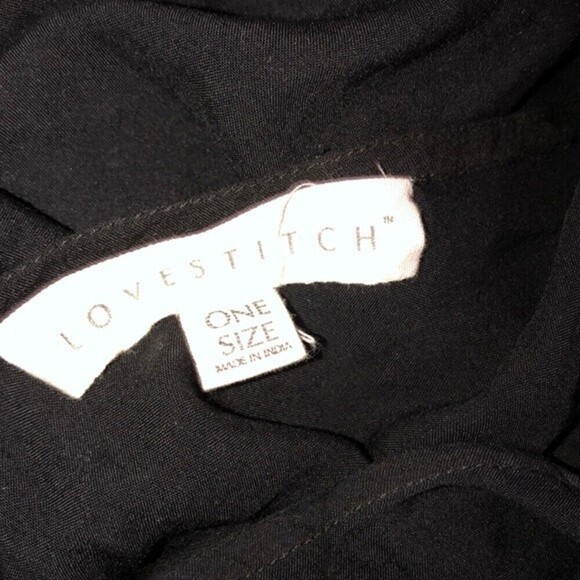 Love stitch one size black oversized kimono dress - Picture 3 of 3